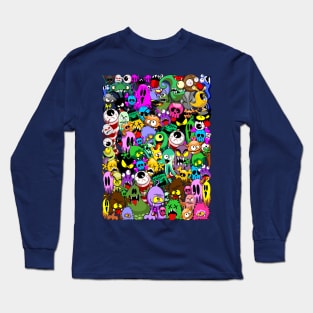 Monsters Doodles Characters Saga Long Sleeve T-Shirt